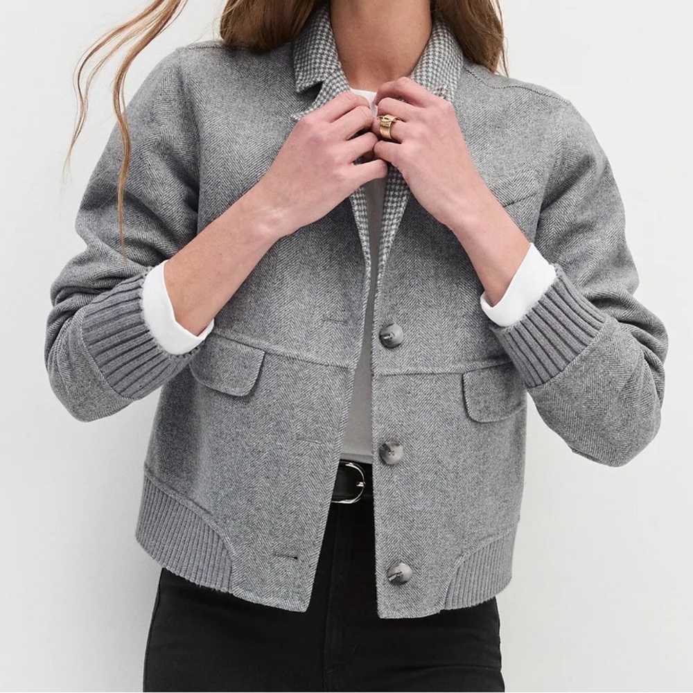 The City Bomber | Grey Houndstooth